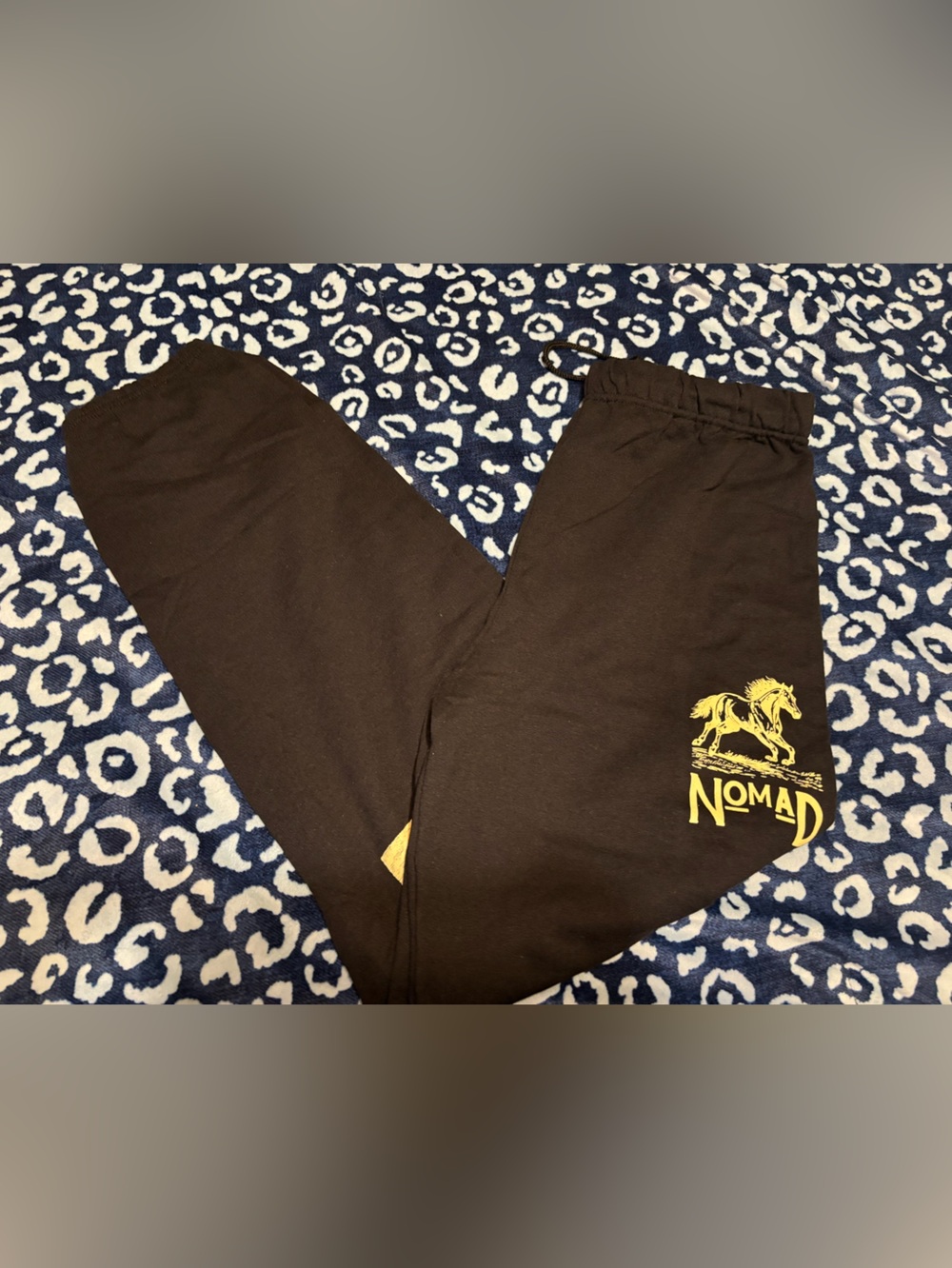 Nomad Black Sweatpants with Yellow Logo